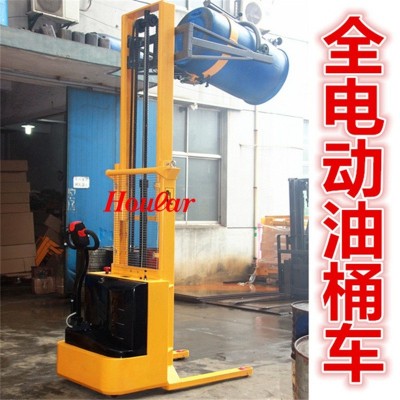 专业YL520电动油桶倒料翻转车全自动油桶搬运倾倒油罐堆高倒料车
