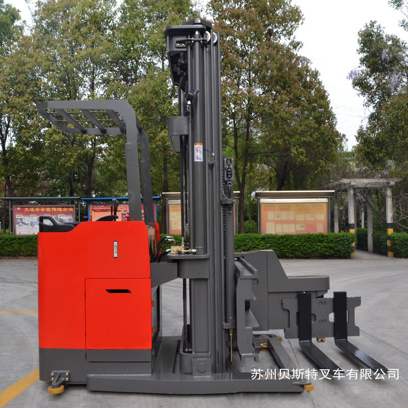 高位电瓶窄巷道式三向电动叉车旋转通道1.48米小通道堆垛叉车三项图5