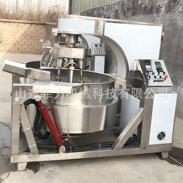 供应番茄沙司搅拌翻炒机器 蒸煮锅果酱搅拌夹层炒锅 全自动熬酱锅