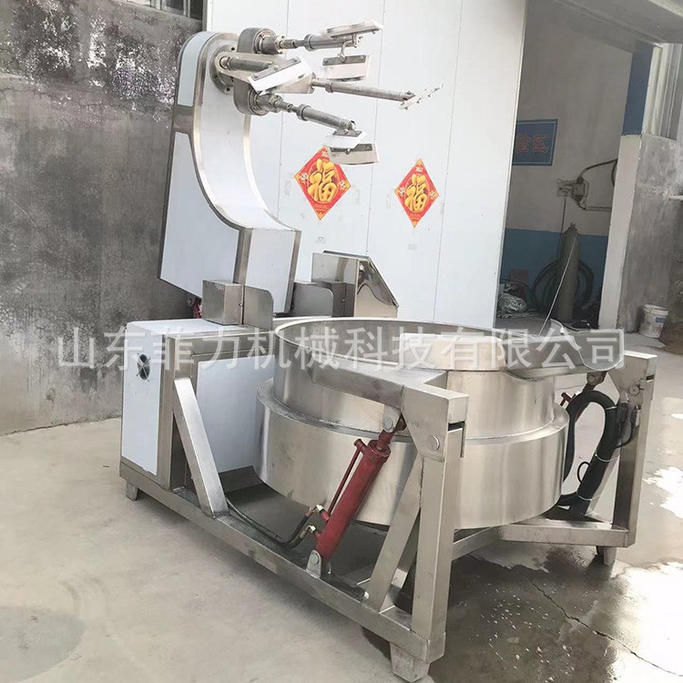 供应番茄沙司搅拌翻炒机器 蒸煮锅果酱搅拌夹层炒锅 全自动熬酱锅图3