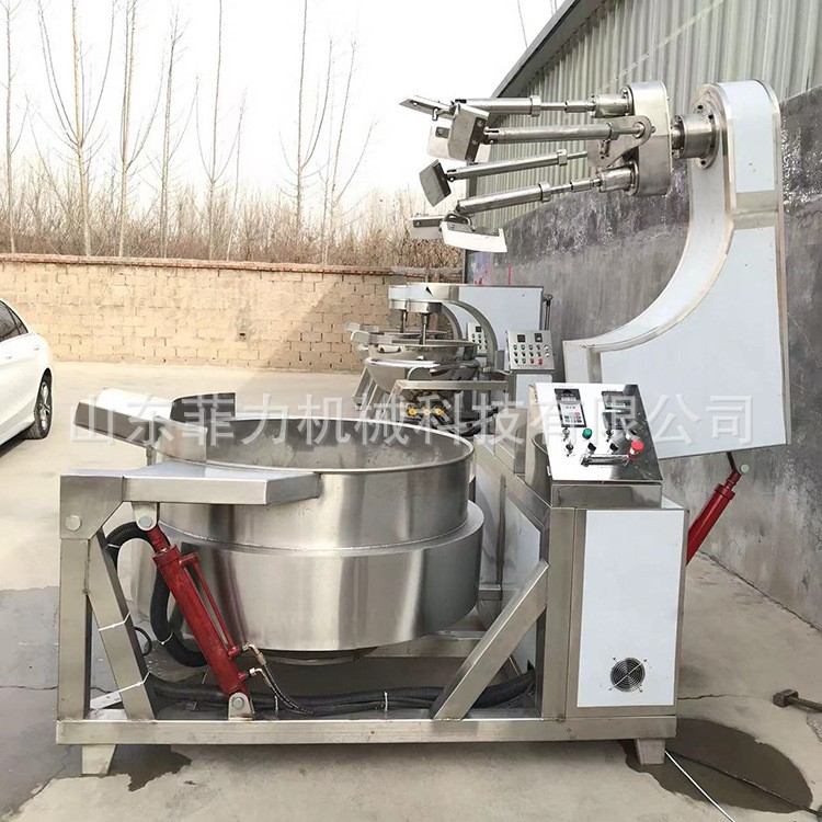 供应番茄沙司搅拌翻炒机器 蒸煮锅果酱搅拌夹层炒锅 全自动熬酱锅图2