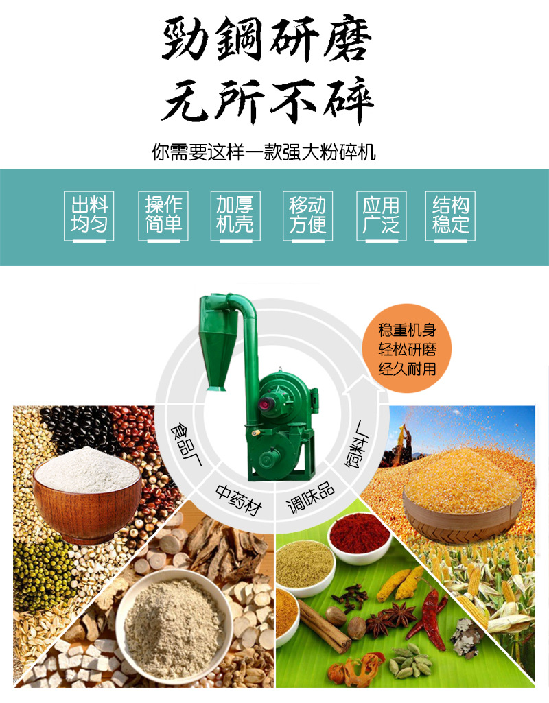 4粉碎机适用范围