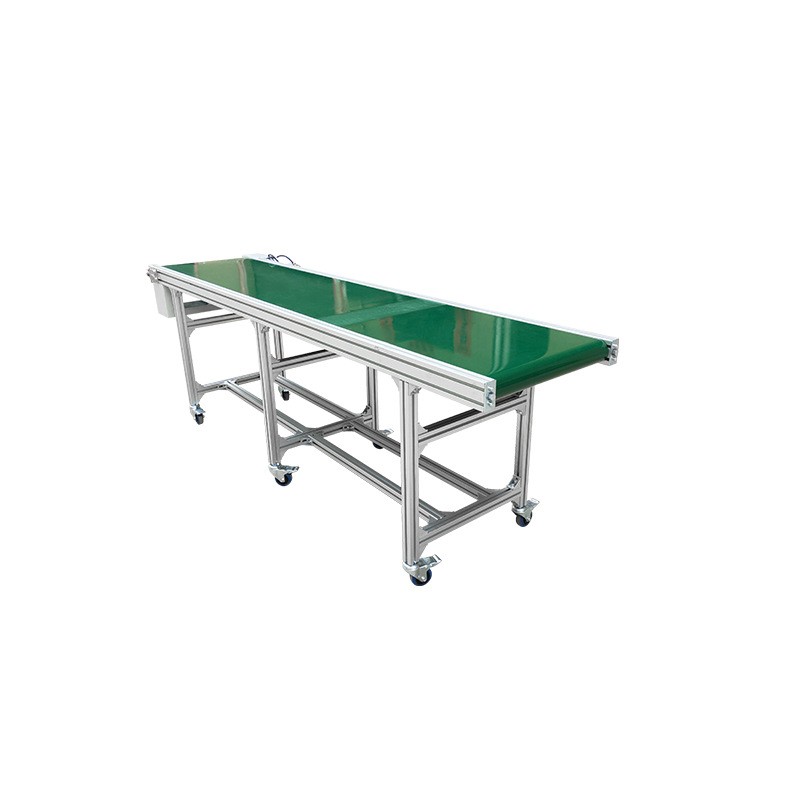 广东皮带输送机 短拉带式平行裙边挡板传送带 车间小型输送机厂家图3