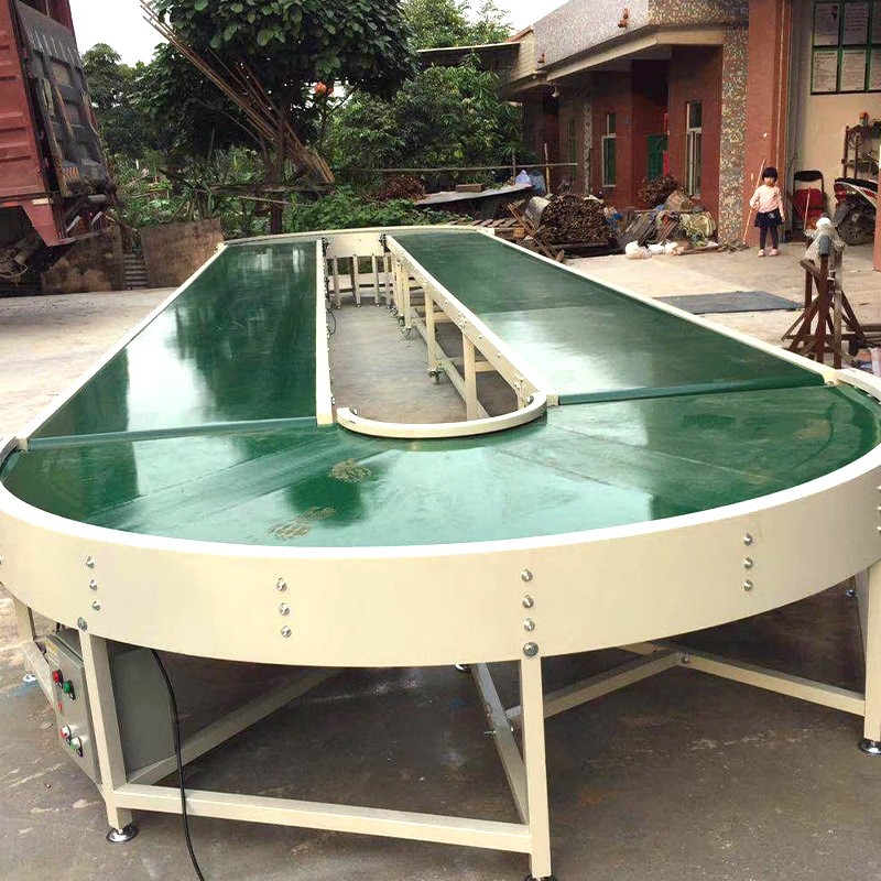 90度皮带转弯机 自动化防静电环形输送机设备 环形转弯输送带厂家图3