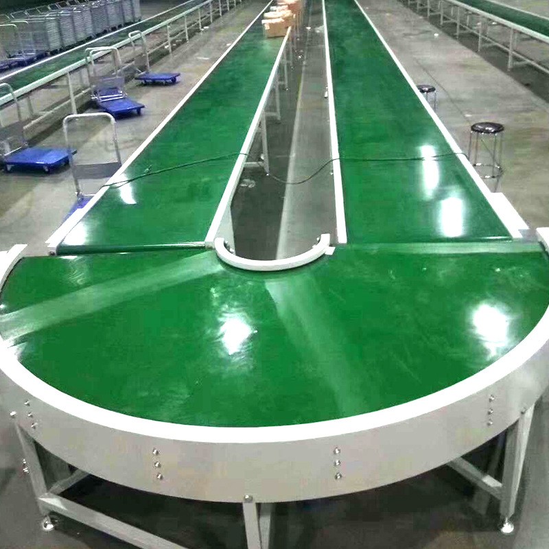 90度皮带转弯机 自动化防静电环形输送机设备 环形转弯输送带厂家图2