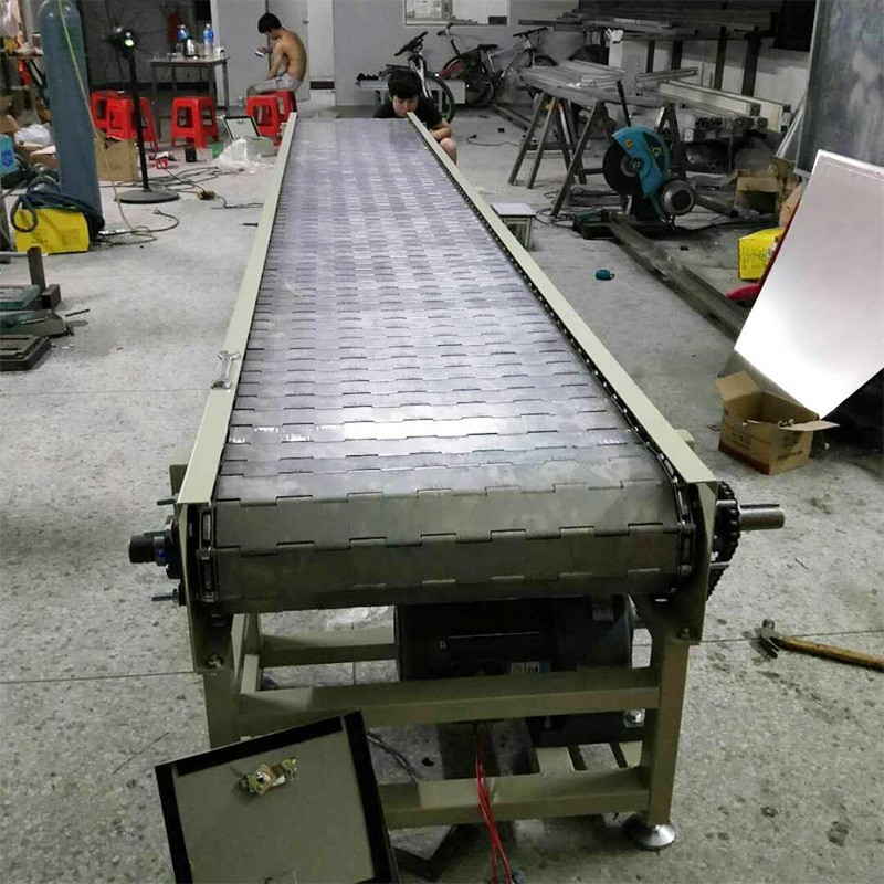 厂家不锈钢链板输送机 单列链板输送机 滚筒线喷油图3