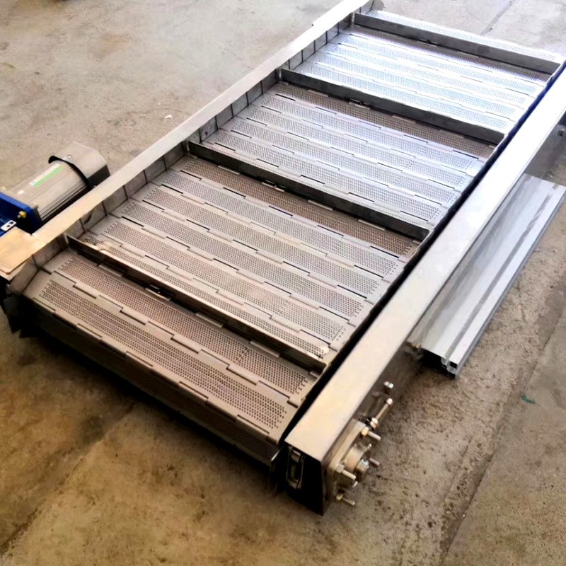 厂家不锈钢链板输送机 单列链板输送机 滚筒线喷油图4