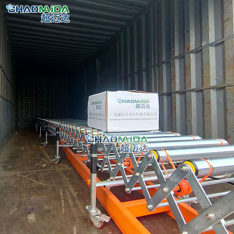 爬坡输送机货物搬运物流分拣集装箱装柜伸缩滚筒线 装卸货神器图2