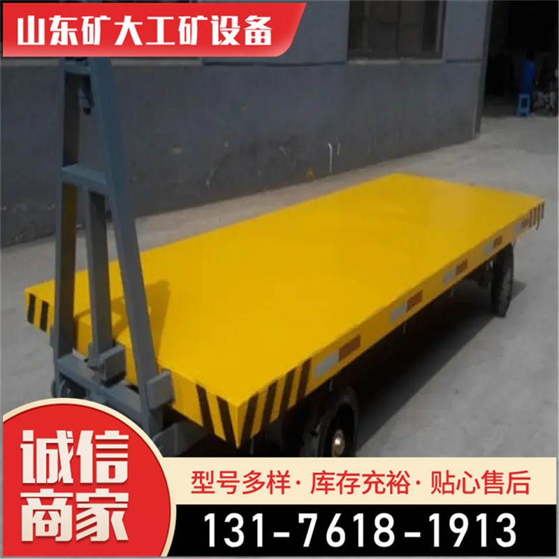 车间搬运车牵引平板拖车四轮转向平板车转运车物流台车叉车运输车图3