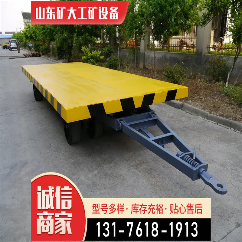 车间搬运车牵引平板拖车四轮转向平板车转运车物流台车叉车运输车图5