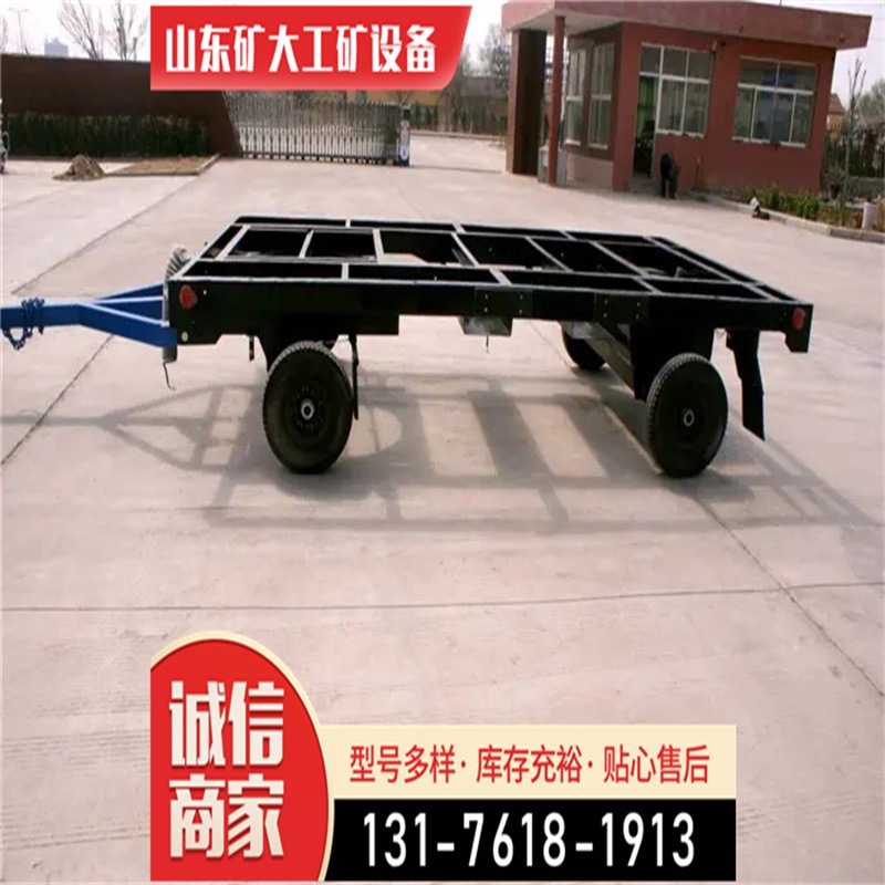 车间搬运车牵引平板拖车四轮转向平板车转运车物流台车叉车运输车图2