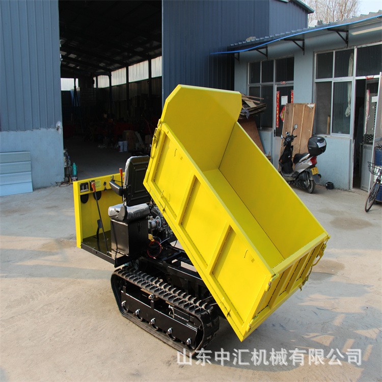 现货水旱两用运输车 机械工程履带运输车 水田搬运工程自卸翻斗