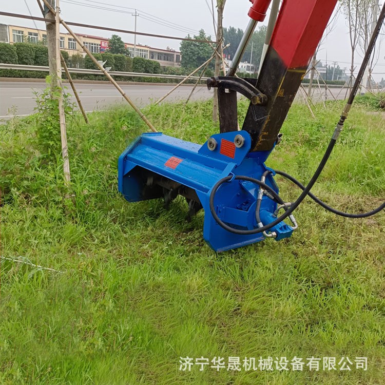 挖掘机前端属具割草机 农用液压碎枝机 挖机割草机打草粉草一体机图4