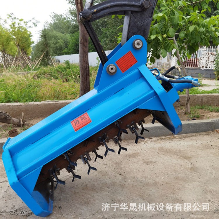 挖掘机前端属具割草机 农用液压碎枝机 挖机割草机打草粉草一体机图2