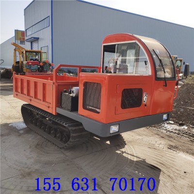 山地拉毛竹用履带运输车 五吨履带拖拉机搬运车 自卸翻斗履带车