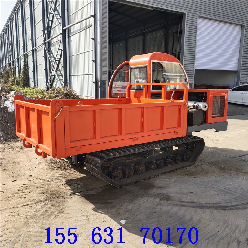 山地拉毛竹用履带运输车 五吨履带拖拉机搬运车 自卸翻斗履带车图3