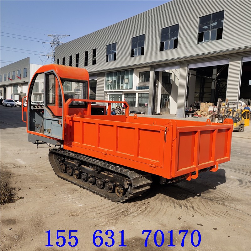 山地拉毛竹用履带运输车 五吨履带拖拉机搬运车 自卸翻斗履带车图5