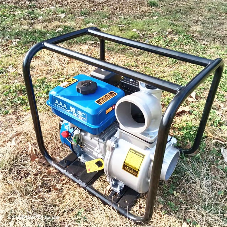 汽油手推式6寸自吸泵 轻便型浇灌排水离心泵 风冷柴油抽水泵