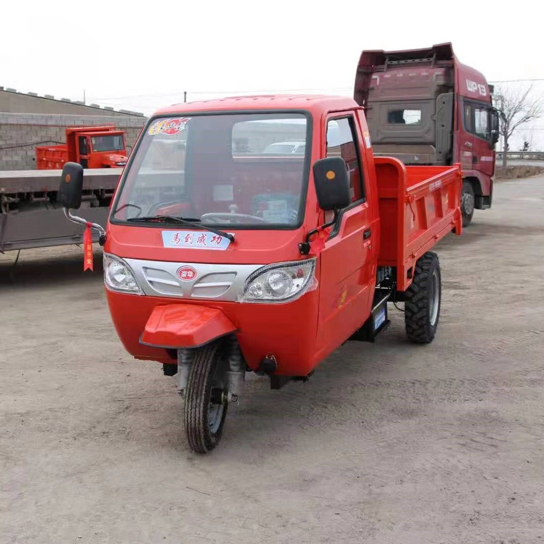 农用三轮车建筑工程翻斗车工地用的液压自卸柴油三轮车图3