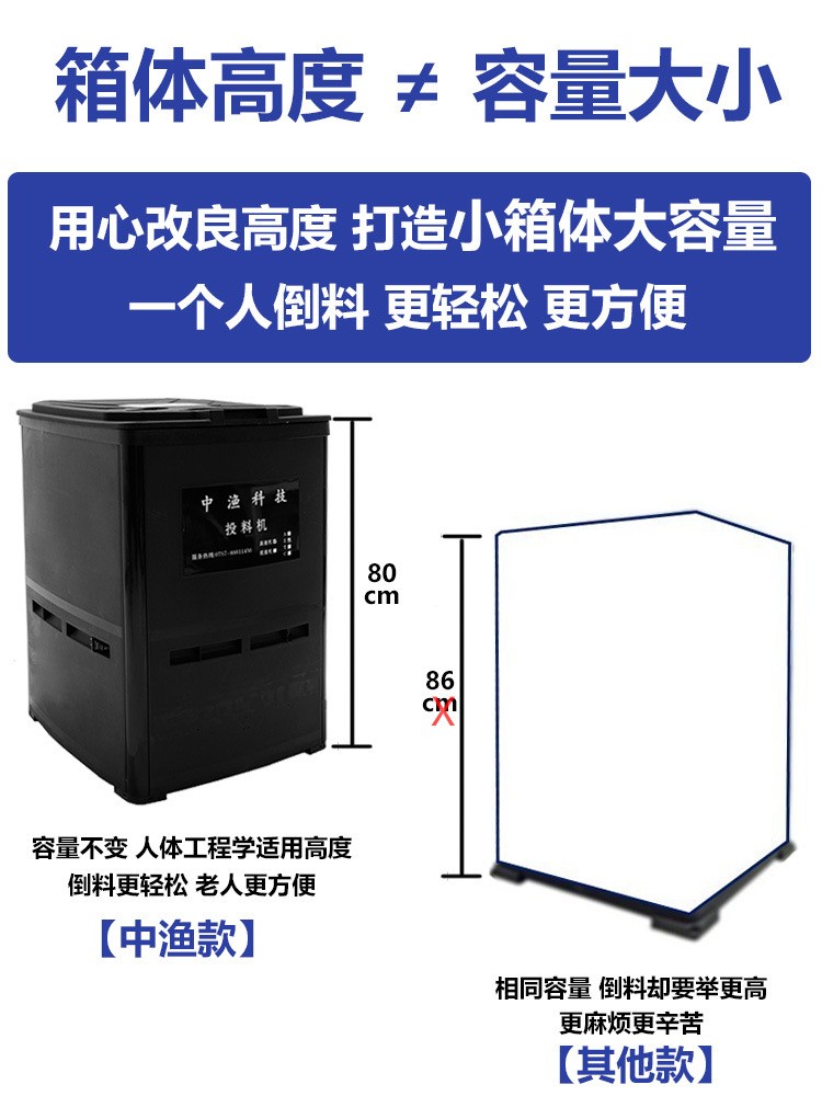 鱼塘投料机全自动高速投饵机大容量养泥鳅投饲机喂鱼料机图5