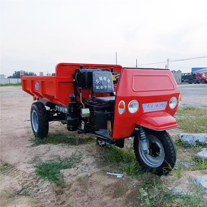 小型液压自卸柴油农用三轮车 载重量大建筑工地用柴油三轮车图3