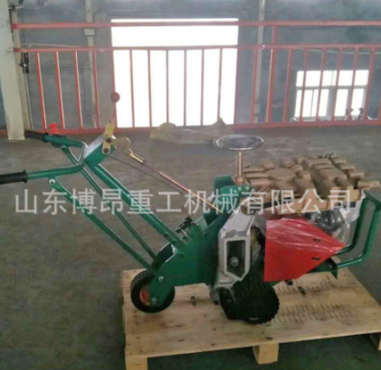 汽油动力广东手推式TJ668型起草皮机博昂牌草坪养护移植草坪机图2