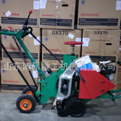 汽油动力广东手推式TJ668型起草皮机博昂牌草坪养护移植草坪机图4