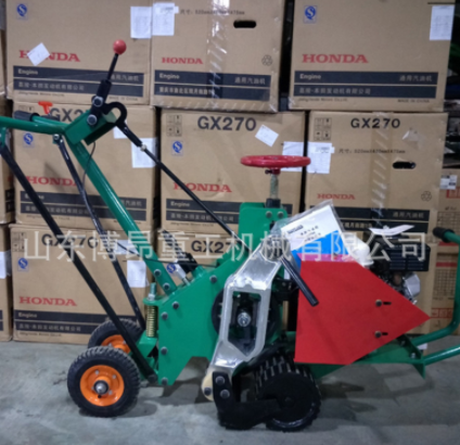 汽油动力广东手推式TJ668型起草皮机博昂牌草坪养护移植草坪机图5