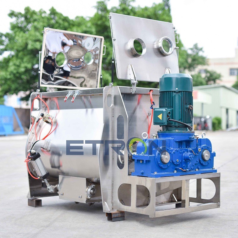 饲料添加剂混合搅拌机 双轴桨叶无重力混合机 高效率粉剂生产线图4