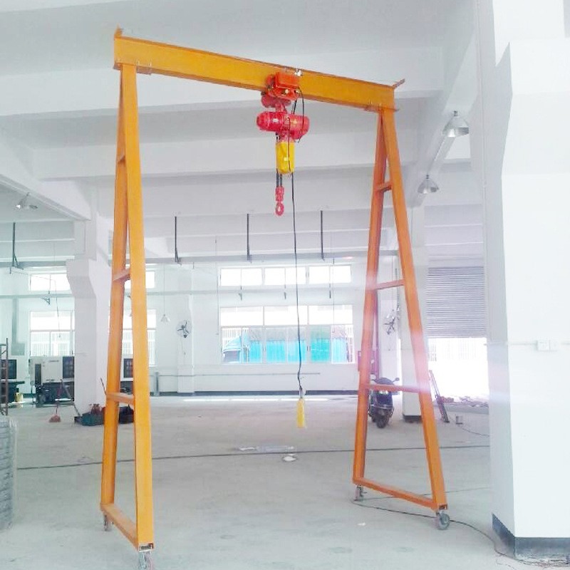 万向旋转龙门架厂家 1-10吨手推式龙门架 微小型龙门吊航吊图5