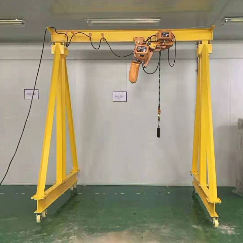 万向旋转龙门架厂家 1-10吨手推式龙门架 微小型龙门吊航吊图2
