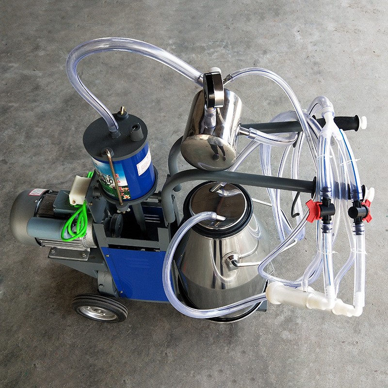 牛羊用活塞挤奶机 批发奶牛奶羊挤奶机活塞式单桶奶牛挤奶机图1