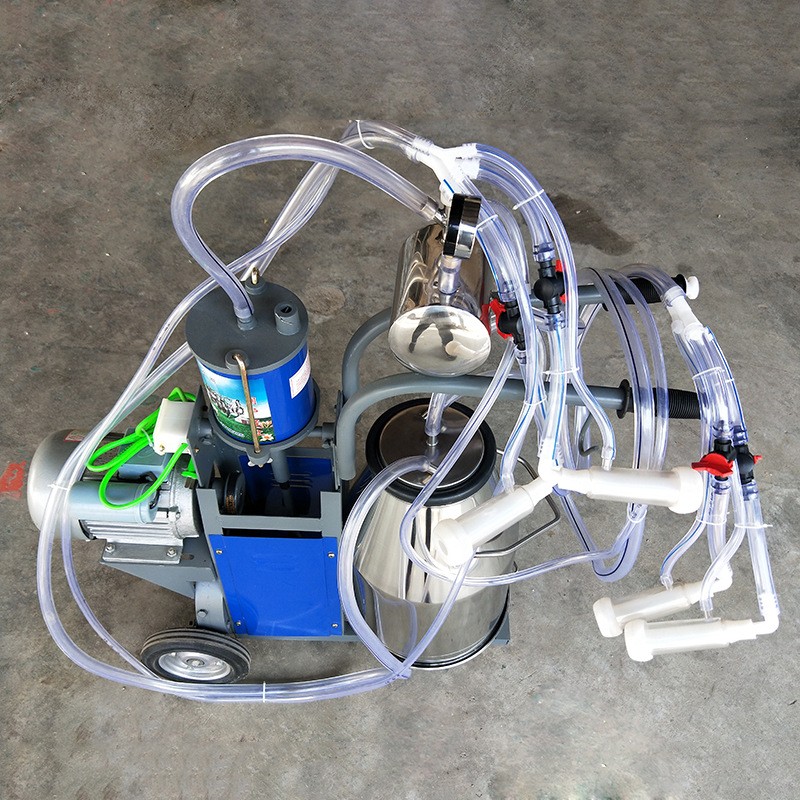 厂家活塞机羊用双杯单桶机 单桶挤奶机 便捷式羊用挤奶机