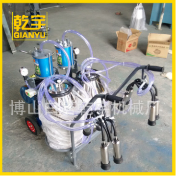 活塞式双桶挤奶机 畜牧业移动式小型奶牛挤奶机 牛羊用小型挤奶机图5