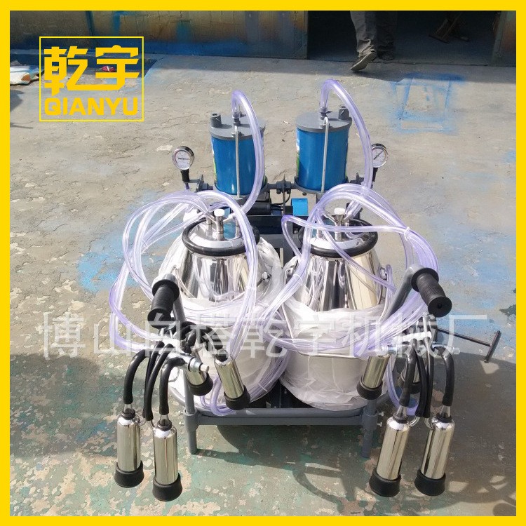 活塞式双桶挤奶机 畜牧业移动式小型奶牛挤奶机 牛羊用小型挤奶机图4