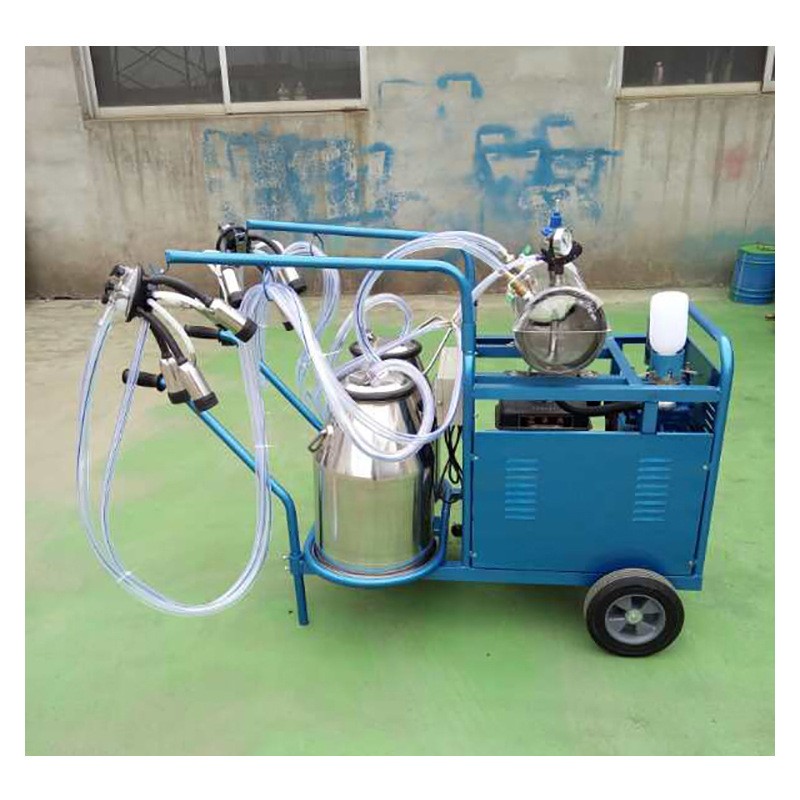 山东挤奶机厂家供应双桶真空泵油电两用挤奶机 移动式奶牛挤奶机图5