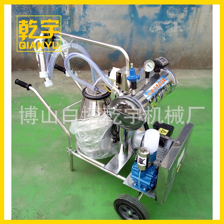 手推式不锈钢挤奶机 奶山羊真空泵脉冲式挤奶器 真空泵自动挤奶机图3