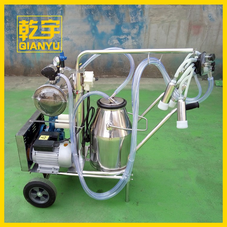 手推式不锈钢挤奶机 奶山羊真空泵脉冲式挤奶器 真空泵自动挤奶机图2