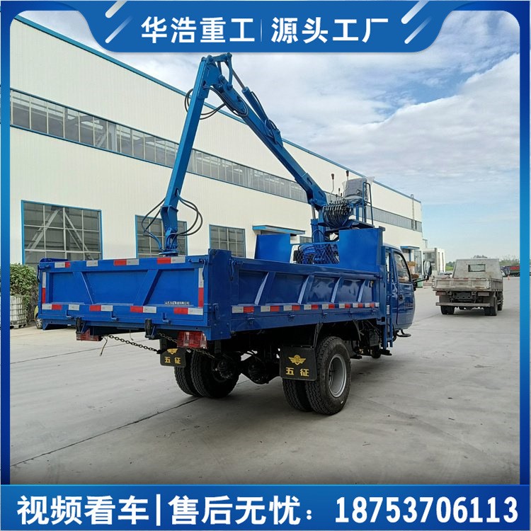 农用车改装抓草机 三轮车随车抓甘蔗抓棉花抓木机 三轮车抓木机图4