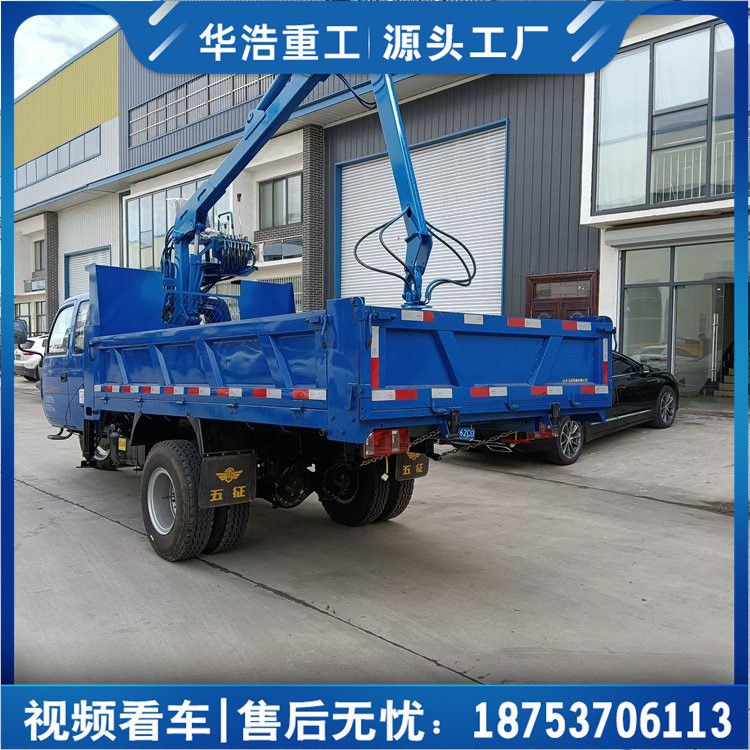 农用车改装抓草机 三轮车随车抓甘蔗抓棉花抓木机 三轮车抓木机图2