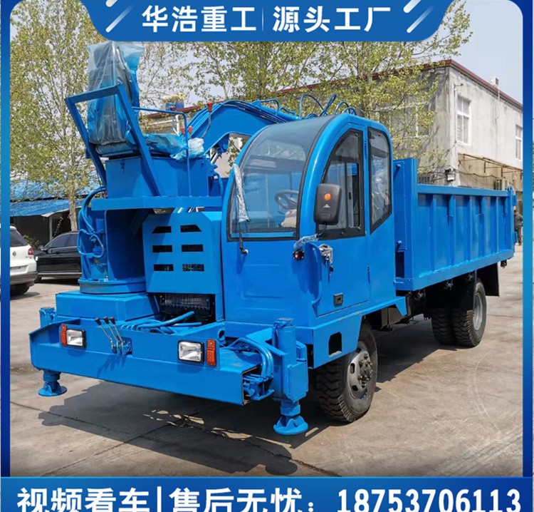 四不像随车抓木机 农用抓取运输抓木机 轮式自卸翻斗抓木机厂家图2
