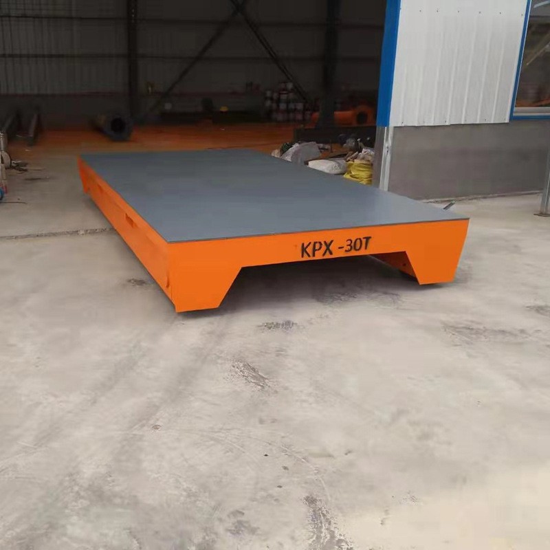 电动轨道地平车 工业车间重型低压40吨蓄电池无轨平板车搬运车图3