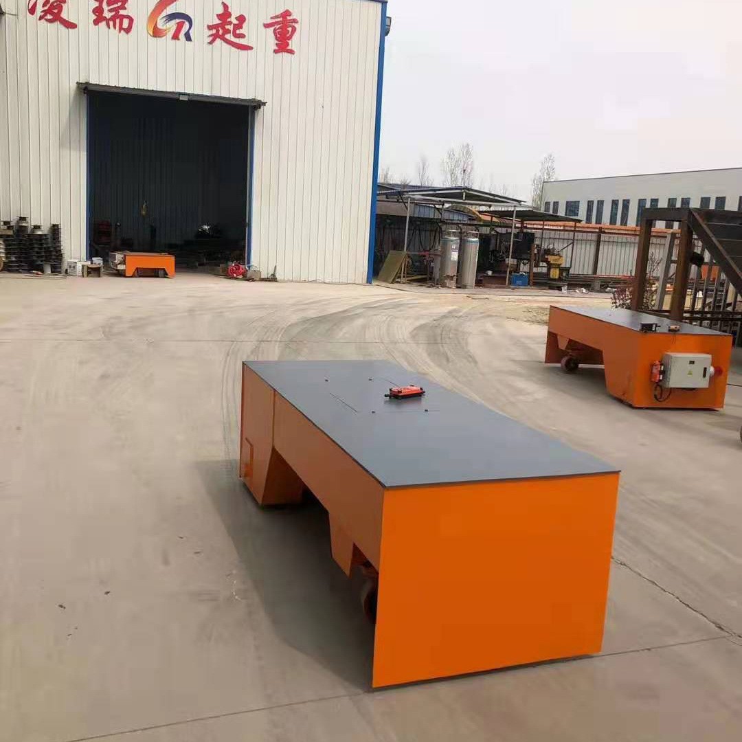 电动轨道地平车 工业车间重型低压40吨蓄电池无轨平板车搬运车图5