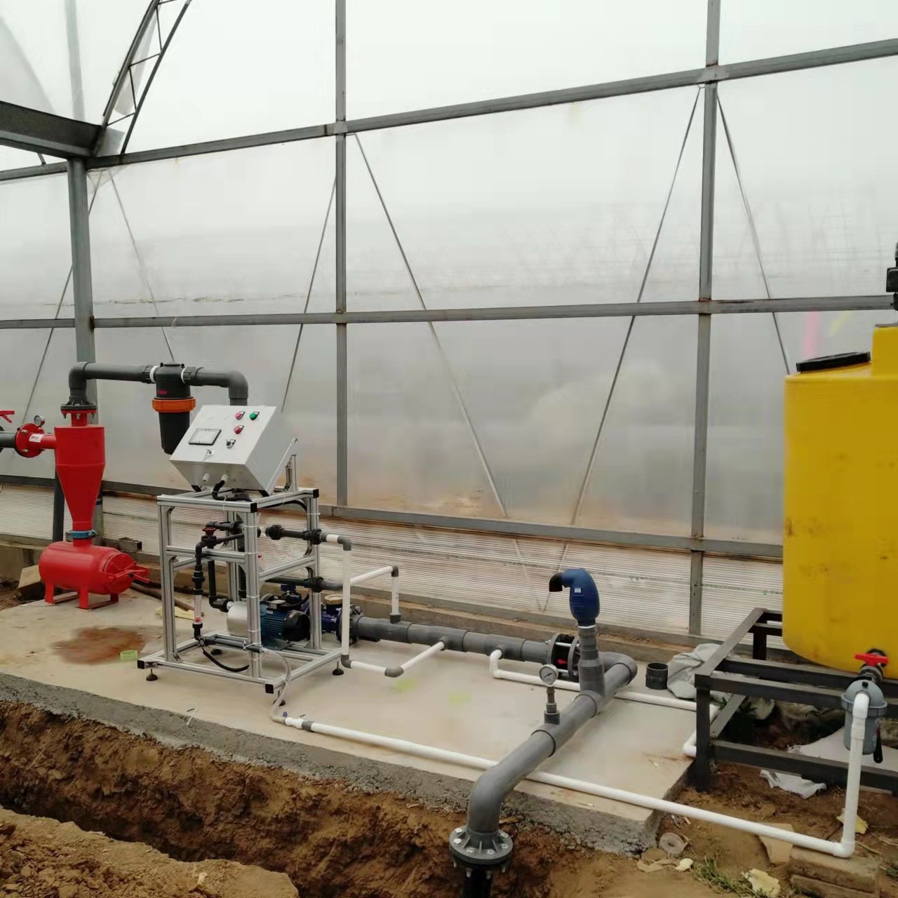 越阡农业灌溉水肥一体机 全自动滴灌喷灌单通道智能水肥一体机图5