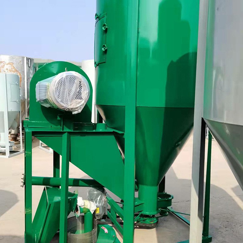 家用无尘自吸式1吨立式饲料粉碎搅拌一体机 小型粉碎玉米磨头图3