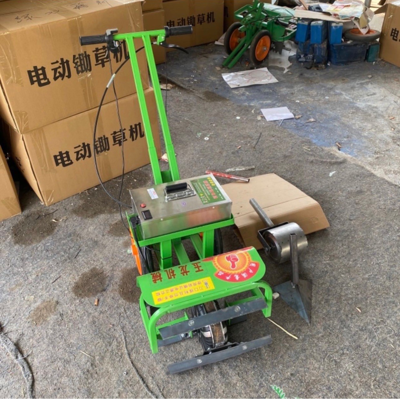 新型电动除草机开沟懒人小型锄地松土手推除草开荒农用耕地充电式图2