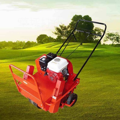 草地透气自走钻孔机 人工种植草坪打孔机   汽油机草坪打孔机