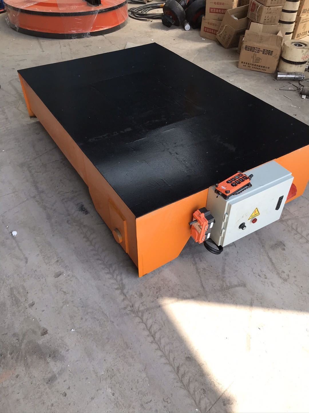 蓄电池无轨20T电动地平车轨道式30T电动地平车50T电动平板运输车图5