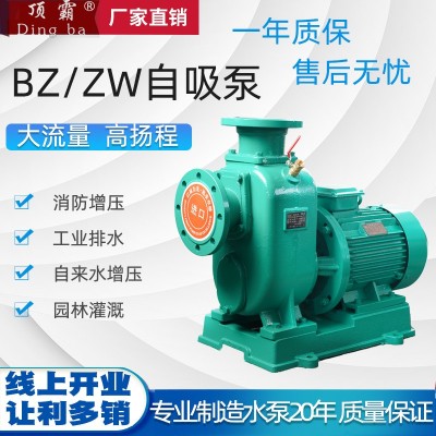 厂家供应zw自吸泵 无堵塞自吸排污泵清水泵不锈钢污水泵bz离心泵