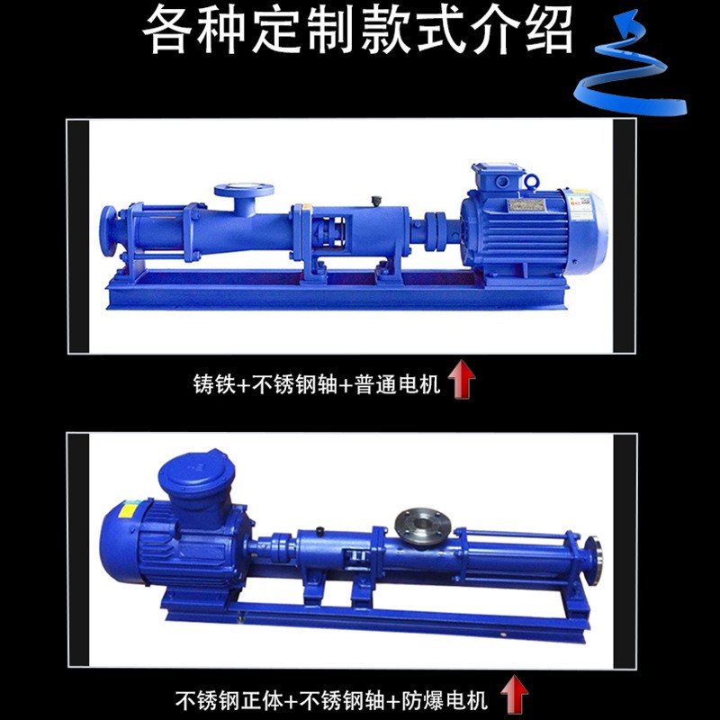 G型不锈钢单螺杆泵G25-1食品级浓浆泵卫生级螺旋泵污泥变频耐腐蚀图3